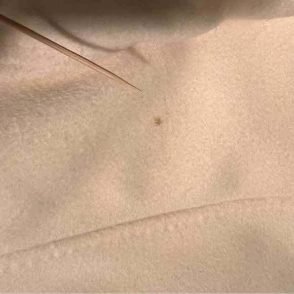 Burberry Wool Coat Women’s White Size 8 Button Long Capsule Wardrobe - Picture 8 of 14